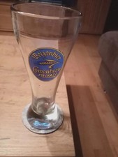 Altes dickes mundgeblasenes Weizenglas Weizenbier Löwenbräu Meckatz Rar