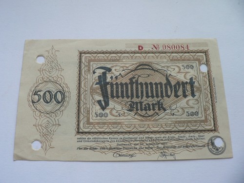 Notgeldschein stadt dortmund - stadt,