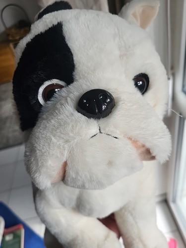 Mops kuscheltier weiß mit - mops,, weiß,