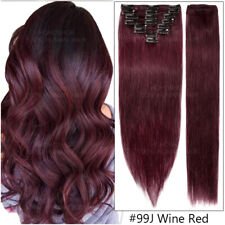 Dick 100% Remy Echthaar Clip In Human Haar Extensions Haarverlängerung 8 Tressen