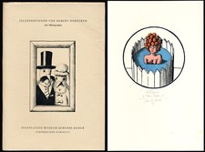 Egbert Herfurth - Bibliographie - 2 signierte kolorierte Holzstiche - Burgk 1986