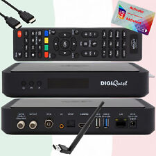 ► TiVuSat aktivierte Karte 4K UHD + DIGIQuest Q60 4K H.265 S2+T2 Receiver + WiFi