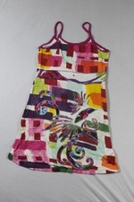 Desigual Kleid 9 10 weiß rottöne blautöne grün gelb orange lila #Z2050