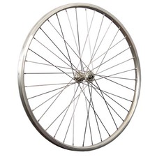 Laufrad 26 Zoll Vorderrad Fahrrad Hohlkammer Felge Edelstahl Speichen QR silber