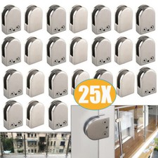 25x Glashalter Glasklemme Edelstahl Klemmhalter Geländer Glasplattenhalter 5-8mm