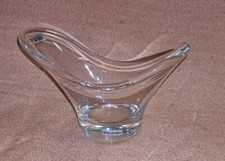 HOGANAS HÖGANÄS Sweden Kristall Schale Schiffchen Dekoschale Vase