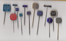 Oldtimer Saab Schweden Auto Logo Pin Anstecker 60er Auto Stecknadeln