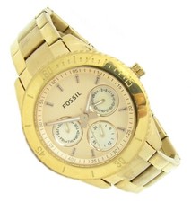 Fossil Damen Armbanduhr Rosegold Day & Date Chrono ES-2859 5ATM Batt neu S141