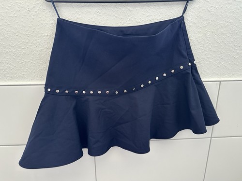 Zara dunkelblauer minirock mit - zara,
