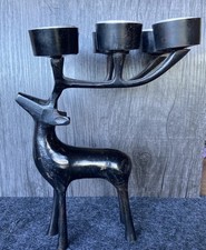 Kerzenhaltern Hirsch 6 Ender -  Messing für Teelichte