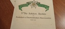 Einladung Östr.-Deutscher Alpenverein Sektion Apolda 25 jähriges Bestehen 1926