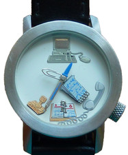 Akteo Armbanduhr Themenuhr Büro Office Amt neue Batterie J-C Mareschal TOP