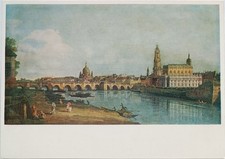Ansichtskarte Dresden - Canaletto (1721-1780) Dresden vom rechten Elbufer