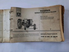 Original GÜLDNER G30 G 30 S Ersatzteilkatalog  Traktoren Linde 1963 Ordner Stoll