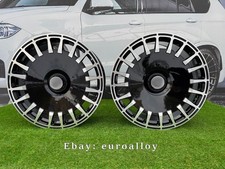 4x R20 Inch 5x112 MB Brabus Monoblock Style Black Polished Wheels: Für E S Class