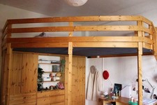 Hochbett Plateau Hochebene Empore Bett Schlafplatz Kinderzimmer