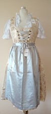 2.,Dirndl Kleid 42,Trachten Oktoberfest Fasching Karneval Bluse Schürze GoldGrau