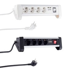 Tischsteckdose fach 2x usb - 4-fach,