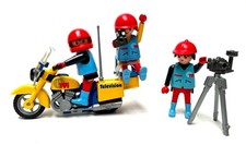Playmobil * 3847 * TVI Television Motorrad * mit Kameramann Fahrer & Fotograf