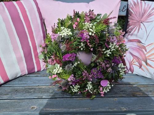 Kranz deko rosa weiß - kranz, pink