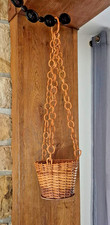 Weidenkorb mit Aufhängung - Blumentopf - Korb zum Aufhängen
