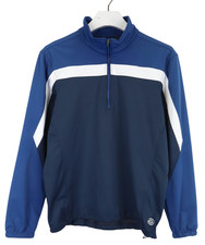 GALVIN GREEN Sweatshirt Herren MEDIUM Blue Half Zip Logo Mock Neck Pullover