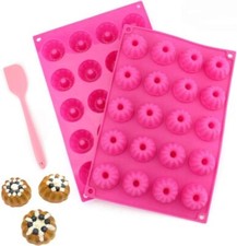 2 Stück Mini Gugelhupfform - Silikon Gugelhupf Kuchenform Klein