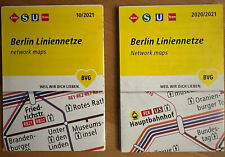 ÖPNV Berlin BVG 2x Liniennetze Network maps Straßenbahn Tram S-/U-Bahn 2020/21