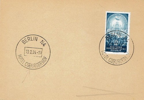 Berlin karte 1951 stempel - ,