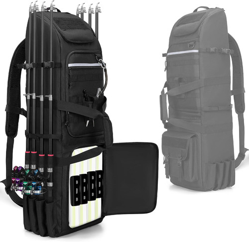 Angelrucksack mit rutenhaltern - mit,