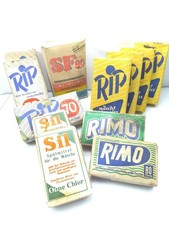 12x DDR Waschmittel SIL Rip RIMO SF 90 50er 60er 70er Retro Vintage Sammler
