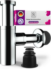 Flaschensiphon Waschbecken Edelstahl Ablaufgarnitur 750g Geruchsverschluss Chrom