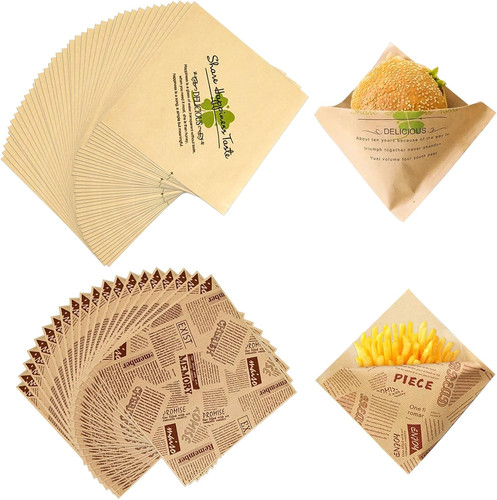 Burger verpackungspapier 15x15 - verpackungspapier,