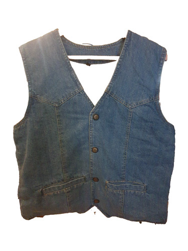 Denim weste blau oldschool - denim,