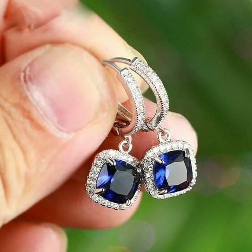 3kt kissen diamant blau saphir - 3kt,