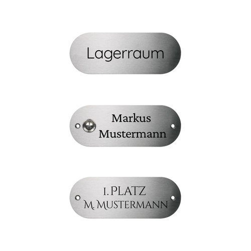 Edelstahl türschild 160 - türschild, x