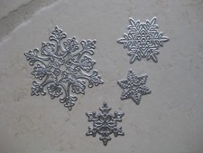4 x Schneeflocken groß III Weihnachten - Stanzschablonen Stanzen
