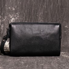 Herren Leder Wristlet Schwarze