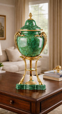 Porzellan bronze deckelvase - porzellan,