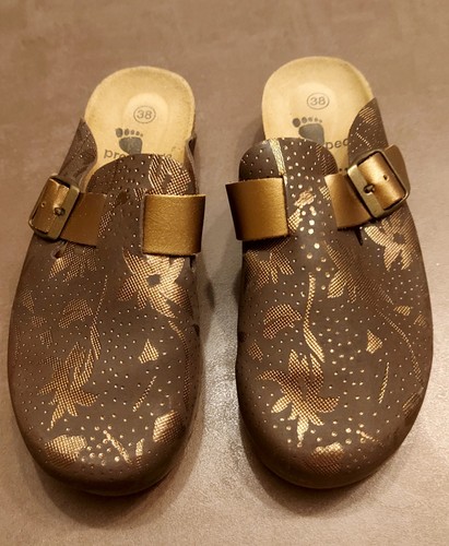 Leder clogs braun - 38,