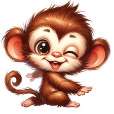 Cute Monkey Cartoon Baby