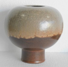 Ausgefallene Studiokeramik Vase Heiner Hans + Lisa Körting Laufglasur 17cm