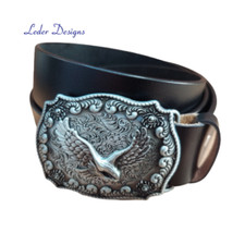 Ledergürtel + Gürtelschnalle