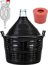 Glasballon Set +Gummistopfen+ GÄRRÖHRCHEN Weinballon 5L,10L,15L,20L oder 25L