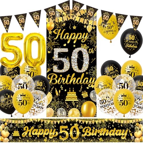 Deko geburtstag mann frau - 50.,