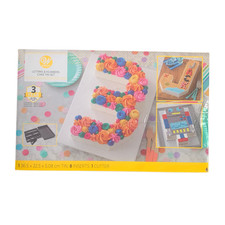 Wilton Buchstaben und Zahlen Verstellbare Antihaft-Kuchenform, 10-teiliges Set
