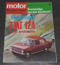 Motor Rundschau 04/69 Dauertest Fiat 124,Problem Kupplung,Simca 1501,GP-Wagen 68