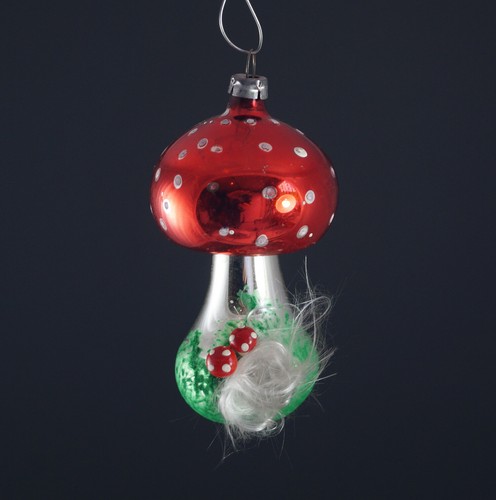 Glasornament fliegenpilz mit - glasornament,,