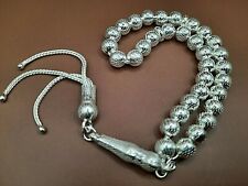Gümüs Tesbih 925 Ayar Gümüş desenli Büyük Küre Gebetskette 925 Sterling Silber