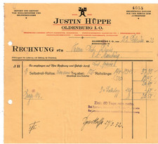 A.)E41-Alte Rechnung Justin Hüppe Oldenburg i. O. 1932